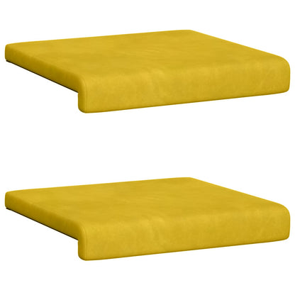 Bench Cushion 2 pcs Velvet Yellow Depth 35 cm