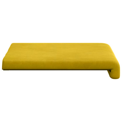 Bench Cushion 2 pcs Velvet Yellow Depth 35 cm