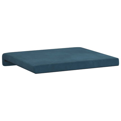 Bench Cushion 2 pcs Velvet Blue Depth 35 cm