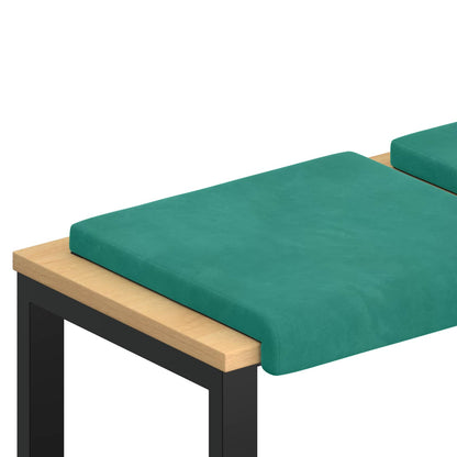 Bench Cushion 2 pcs Velvet Turquoise Depth 35 cm