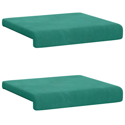 Bench Cushion 2 pcs Velvet Turquoise Depth 35 cm