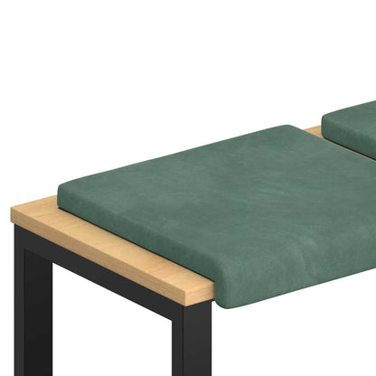 Bench Cushion 2 pcs Velvet Sea Green Depth 35 cm
