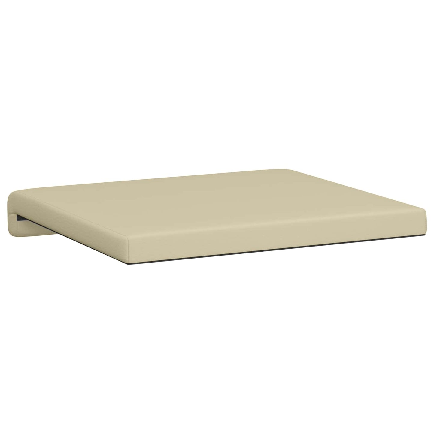 Bench Cushion 2 pcs Faux Leather Cream Depth 35 cm