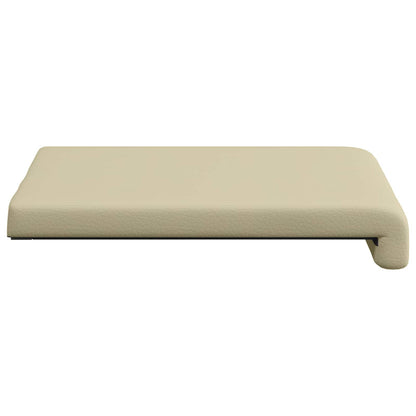 Bench Cushion 2 pcs Faux Leather Cream Depth 35 cm