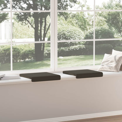 Bench Cushion 2 pcs Faux Leather Grey Depth 35 cm