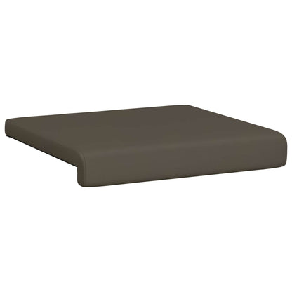 Bench Cushion 2 pcs Faux Leather Grey Depth 35 cm