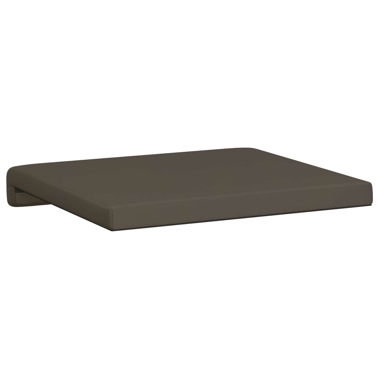 Bench Cushion 2 pcs Faux Leather Grey Depth 35 cm