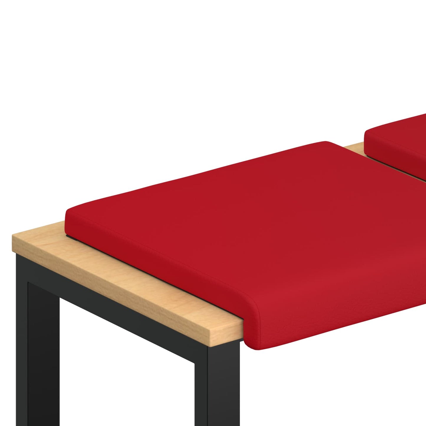 Bench Cushion 2 pcs Faux Leather Red Depth 35 cm