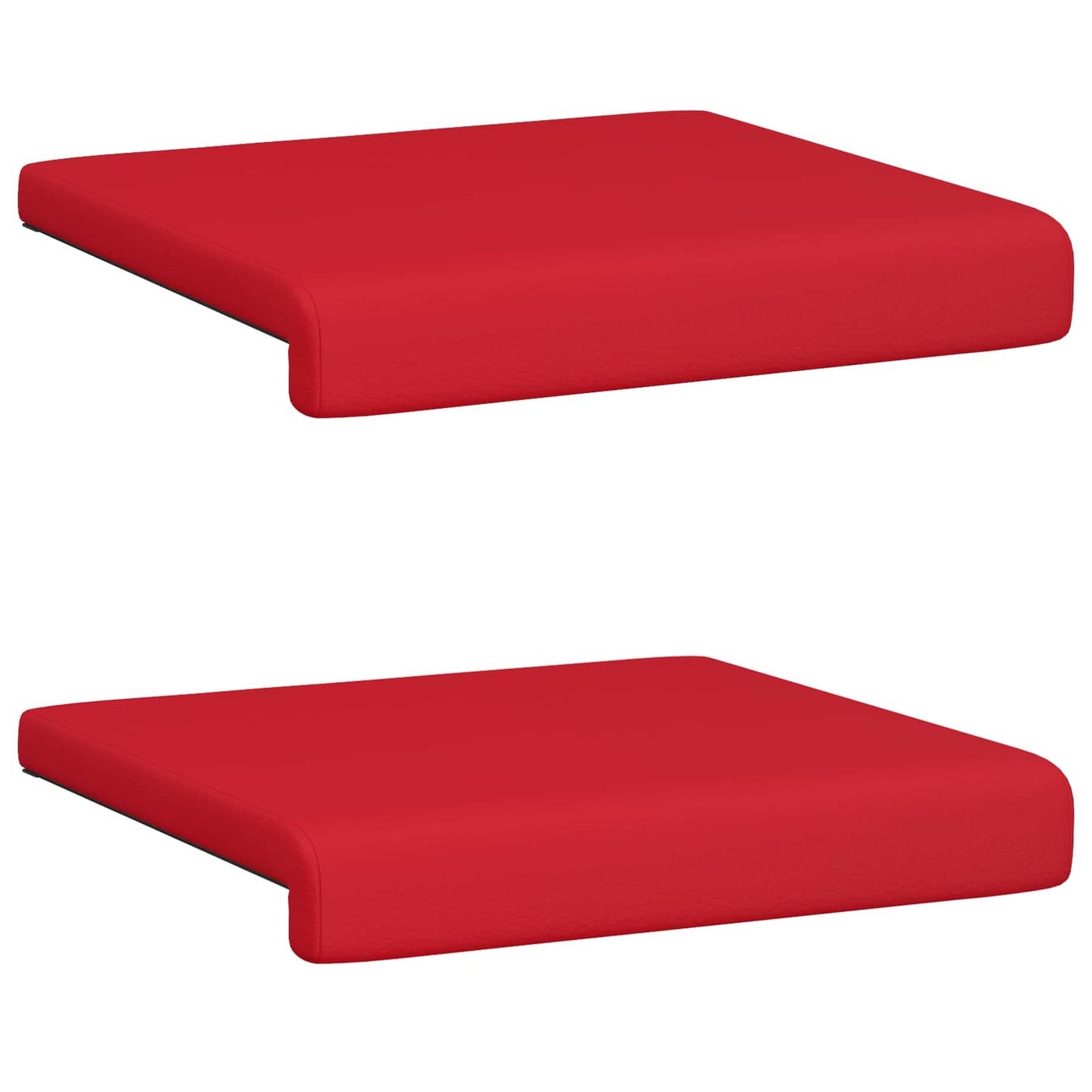 Bench Cushion 2 pcs Faux Leather Red Depth 35 cm