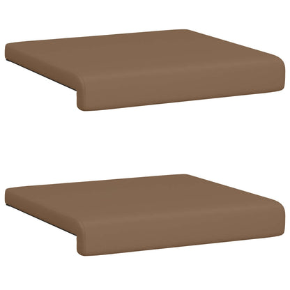 Bench Cushion 2 pcs Faux Leather Cappuccino Depth 35 cm