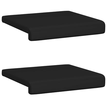 Bench Cushion 2 pcs Faux Leather Black Depth 35 cm