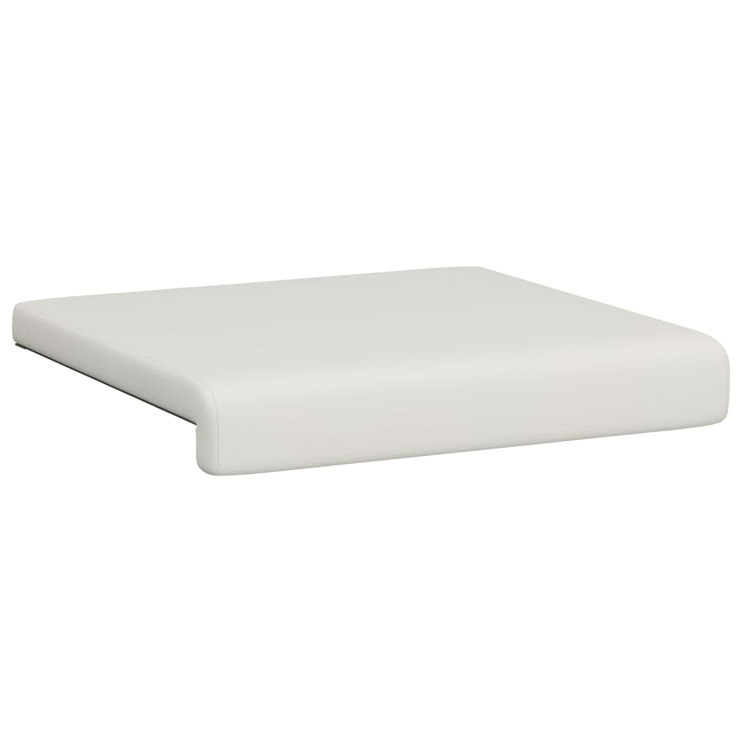 Bench Cushion 2 pcs Faux Leather White Depth 35 cm