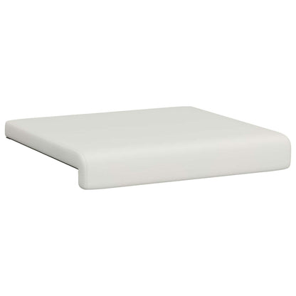 Bench Cushion 2 pcs Faux Leather White Depth 35 cm