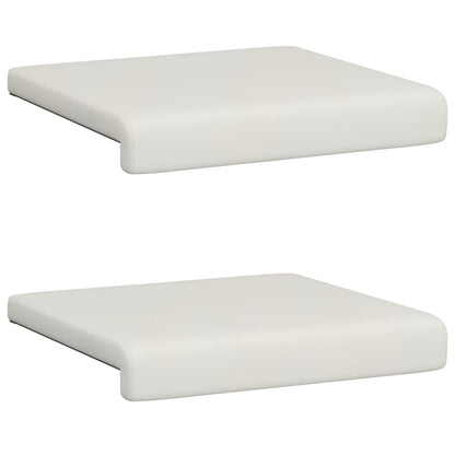 Bench Cushion 2 pcs Faux Leather White Depth 35 cm