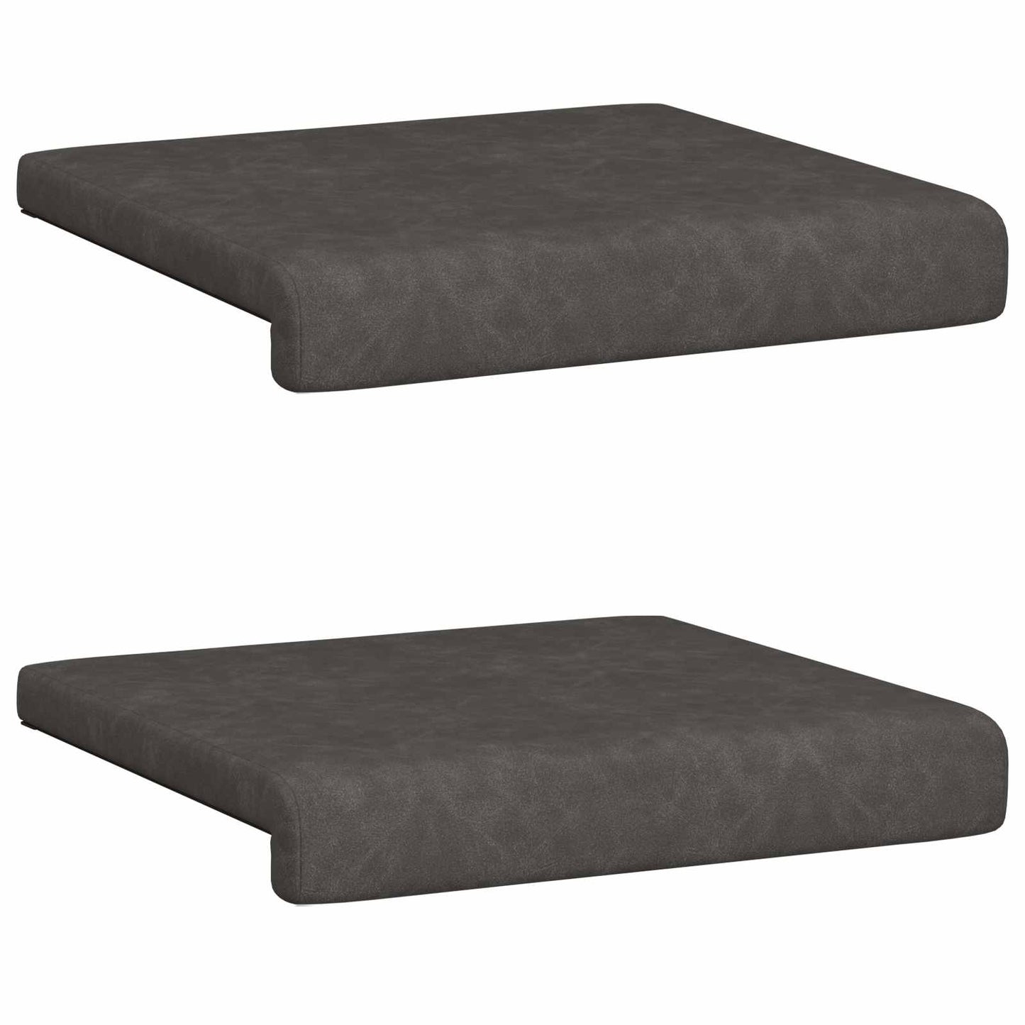 Bench Cushion 2 pcs Faux Leather Black Depth 35 cm