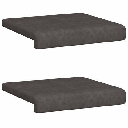 Bench Cushion 2 pcs Faux Leather Black Depth 35 cm