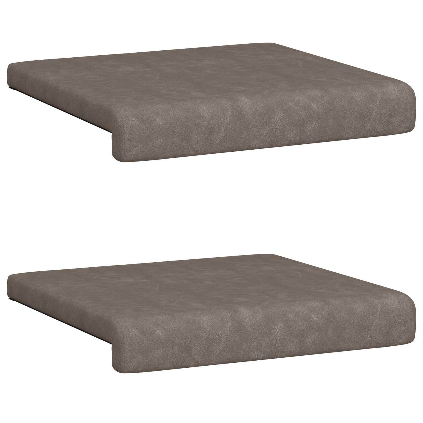 Bench Cushion 2 pcs Faux Leather Grey Depth 35 cm