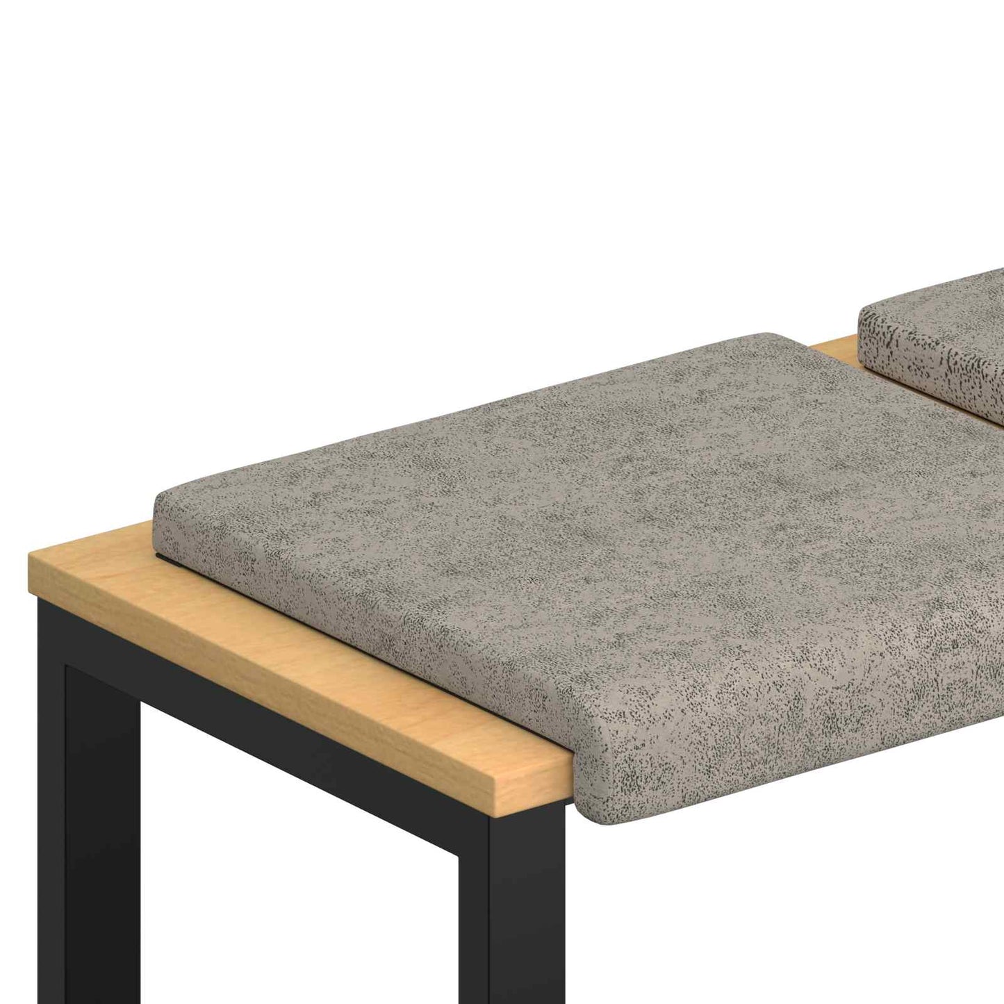 Bench Cushion 2 pcs Faux Suede Fabric Light Grey Depth 35 cm
