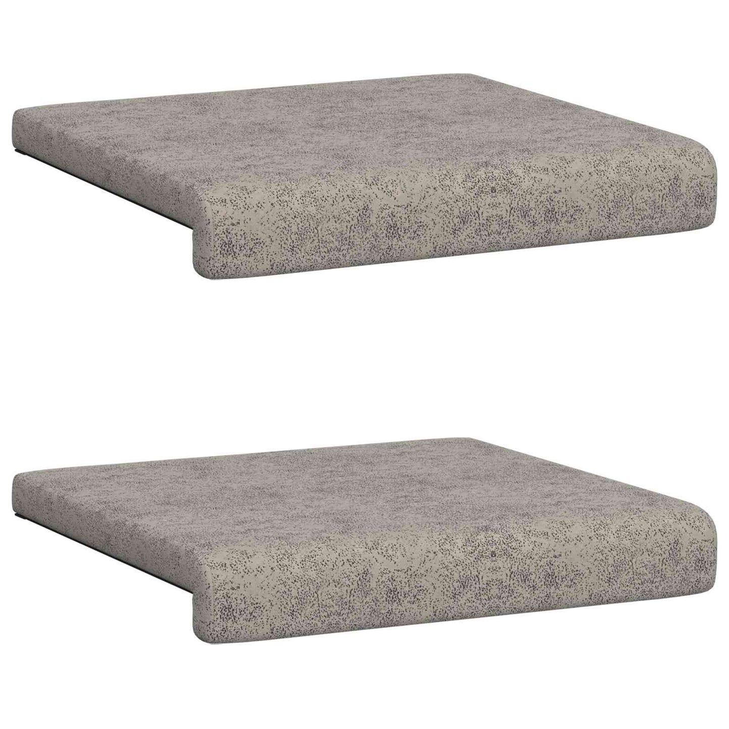 Bench Cushion 2 pcs Faux Suede Fabric Light Grey Depth 35 cm