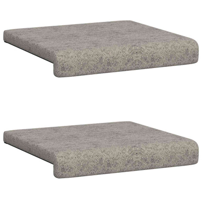 Bench Cushion 2 pcs Faux Suede Fabric Light Grey Depth 35 cm