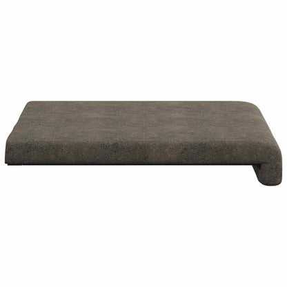 Bench Cushion 2 pcs Faux Suede Fabric Dark Grey Depth 35 cm