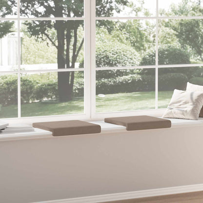 Bench Cushion 2 pcs Microfiber Taupe Depth 35 cm