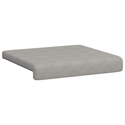 Bench Cushion 2 pcs Microfiber Light Grey Depth 35 cm