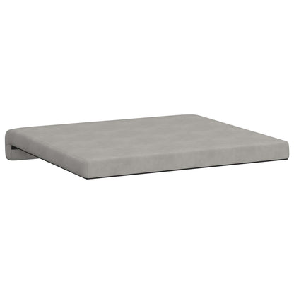 Bench Cushion 2 pcs Microfiber Light Grey Depth 35 cm