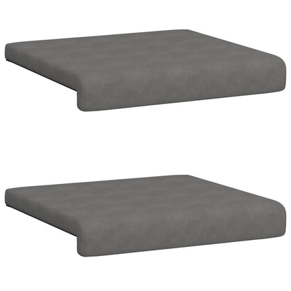 Bench Cushion 2 pcs Microfiber Dark Grey Depth 35 cm