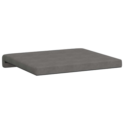 Bench Cushion 2 pcs Microfiber Dark Grey Depth 35 cm