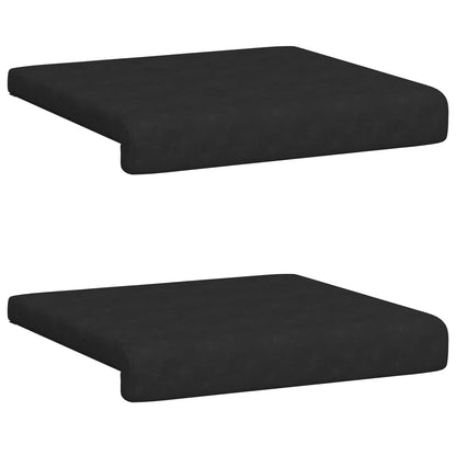 Bench Cushion 2 pcs Microfiber Black Depth 35 cm