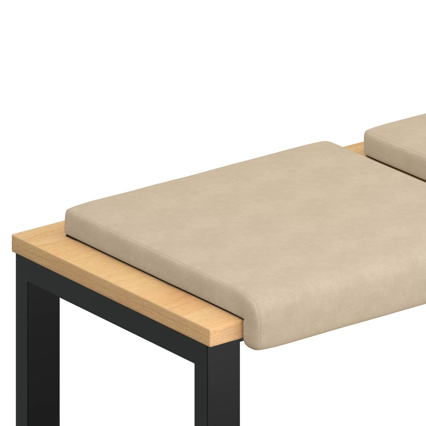 Bench Cushion 2 pcs Microfiber Cream Depth 35 cm