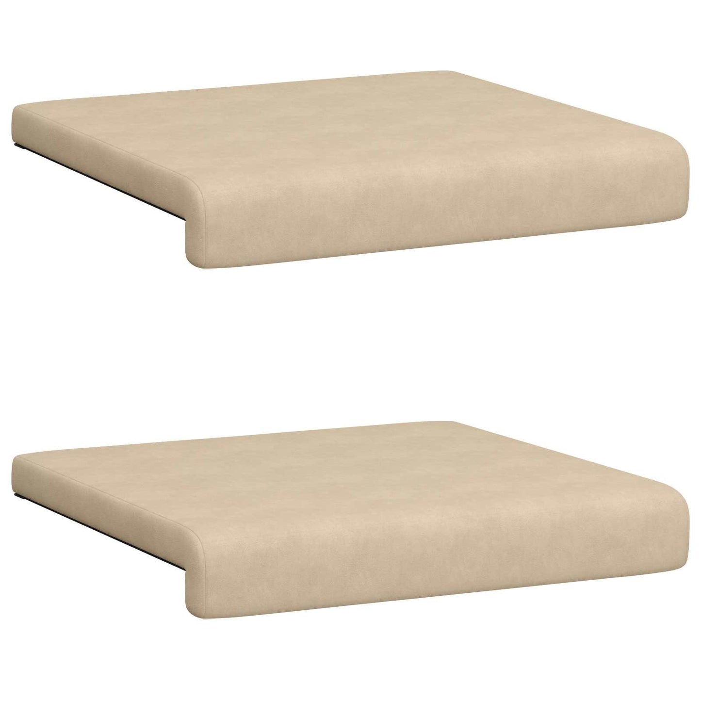 Bench Cushion 2 pcs Microfiber Cream Depth 35 cm
