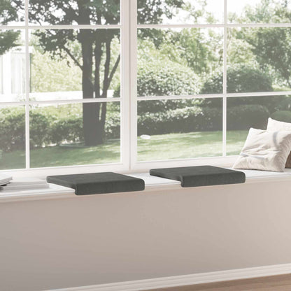 Bench Cushion 2 pcs Corduroy Dark Grey Depth 35 cm