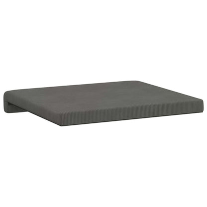 Bench Cushion 2 pcs Corduroy Dark Grey Depth 35 cm