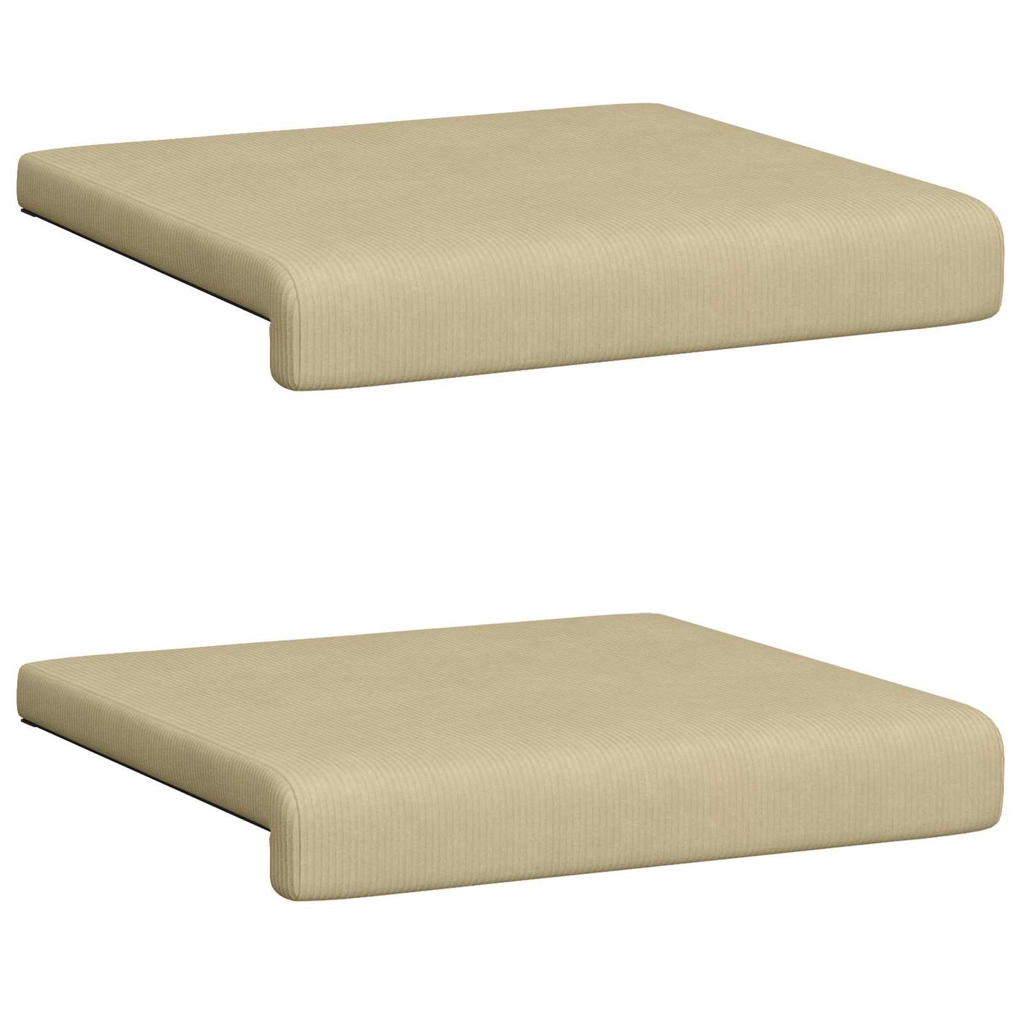 Bench Cushion 2 pcs Corduroy Grey Green Depth 35 cm