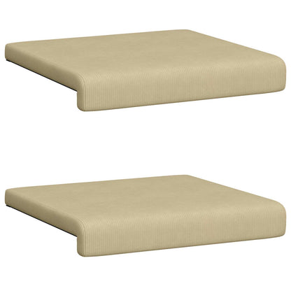 Bench Cushion 2 pcs Corduroy Grey Green Depth 35 cm