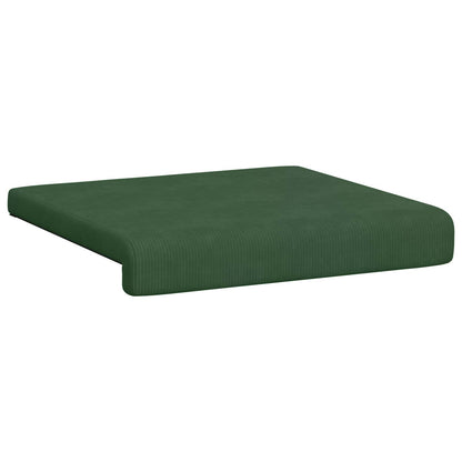 Bench Cushion 2 pcs Corduroy Dark Green Depth 35 cm