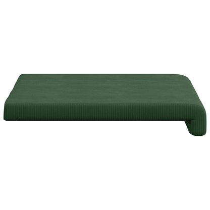 Bench Cushion 2 pcs Corduroy Dark Green Depth 35 cm