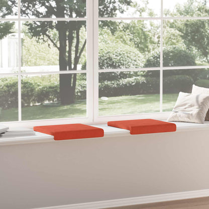 Bench Cushion 2 pcs Corduroy Red Orange Depth 35 cm