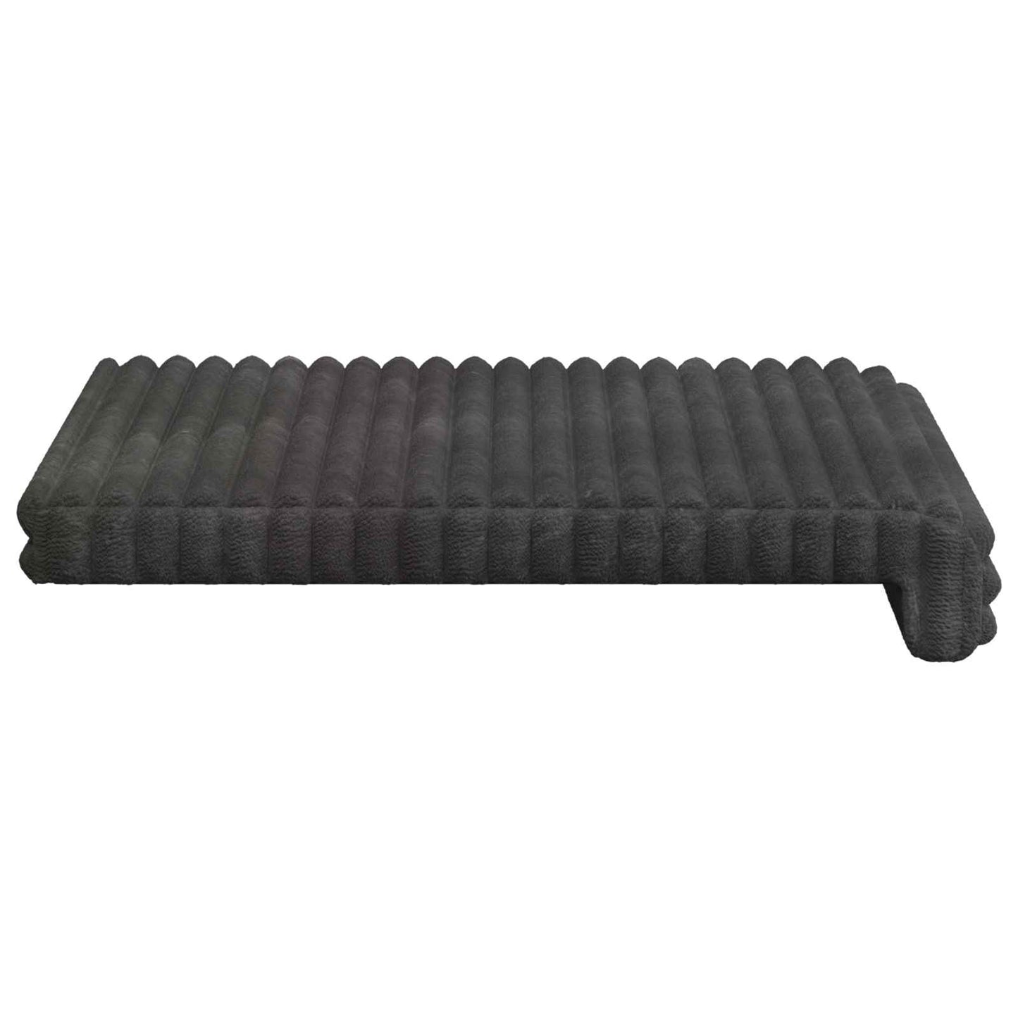 Bench Cushion 2 pcs Plush Corduroy Dark Grey Depth 35 cm