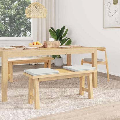Bench Cushion 2 pcs Plush Corduroy Cream Depth 35 cm