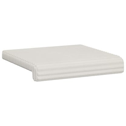 Bench Cushion 2 pcs Plush Corduroy Cream Depth 35 cm