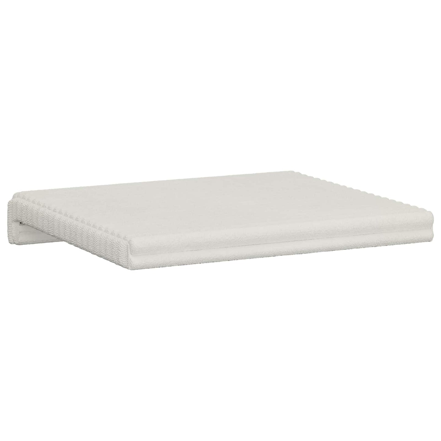 Bench Cushion 2 pcs Plush Corduroy Cream Depth 35 cm