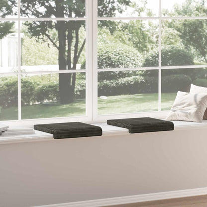 Bench Cushion 2 pcs Plush Corduroy Anthracite Depth 35 cm
