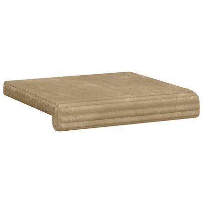 Bench Cushion 2 pcs Plush Corduroy Taupe Depth 35 cm