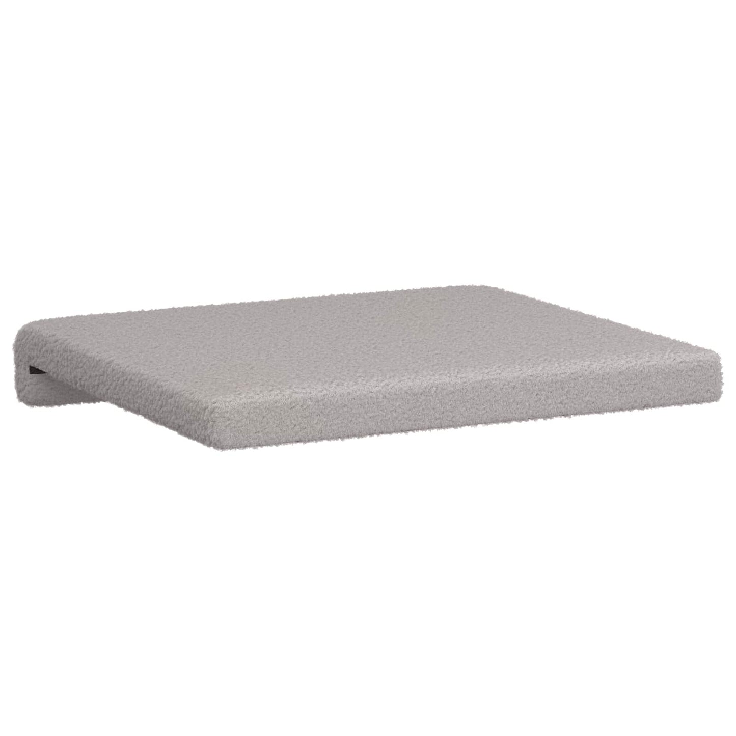 Bench Cushion 2 pcs Sherpa Fabric Light Grey Depth 35 cm