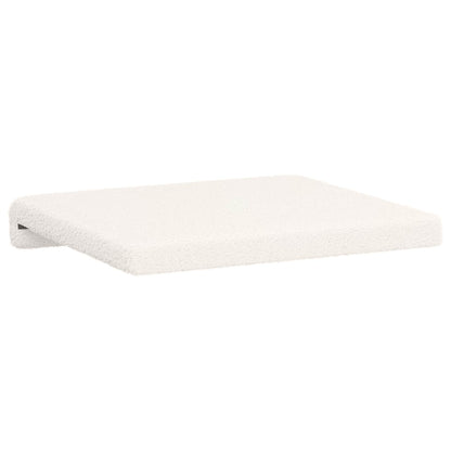 Bench Cushion 2 pcs Sherpa Fabric Cream Depth 35 cm