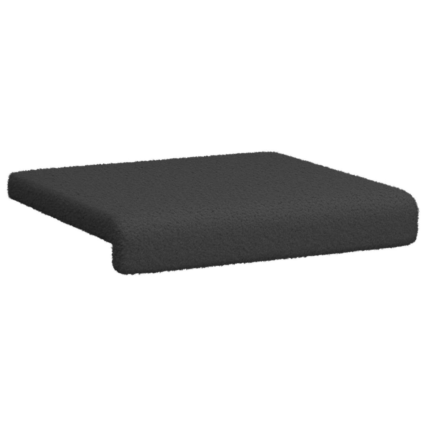Bench Cushion 2 pcs Sherpa Fabric Dark Grey Depth 35 cm