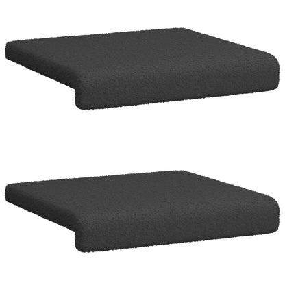 Bench Cushion 2 pcs Sherpa Fabric Dark Grey Depth 35 cm